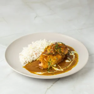 Pollo al curry con arroz