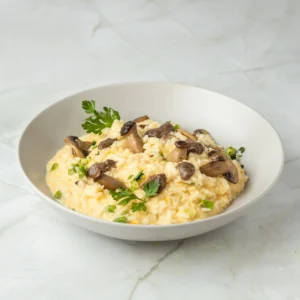 Risotto de queso y setas